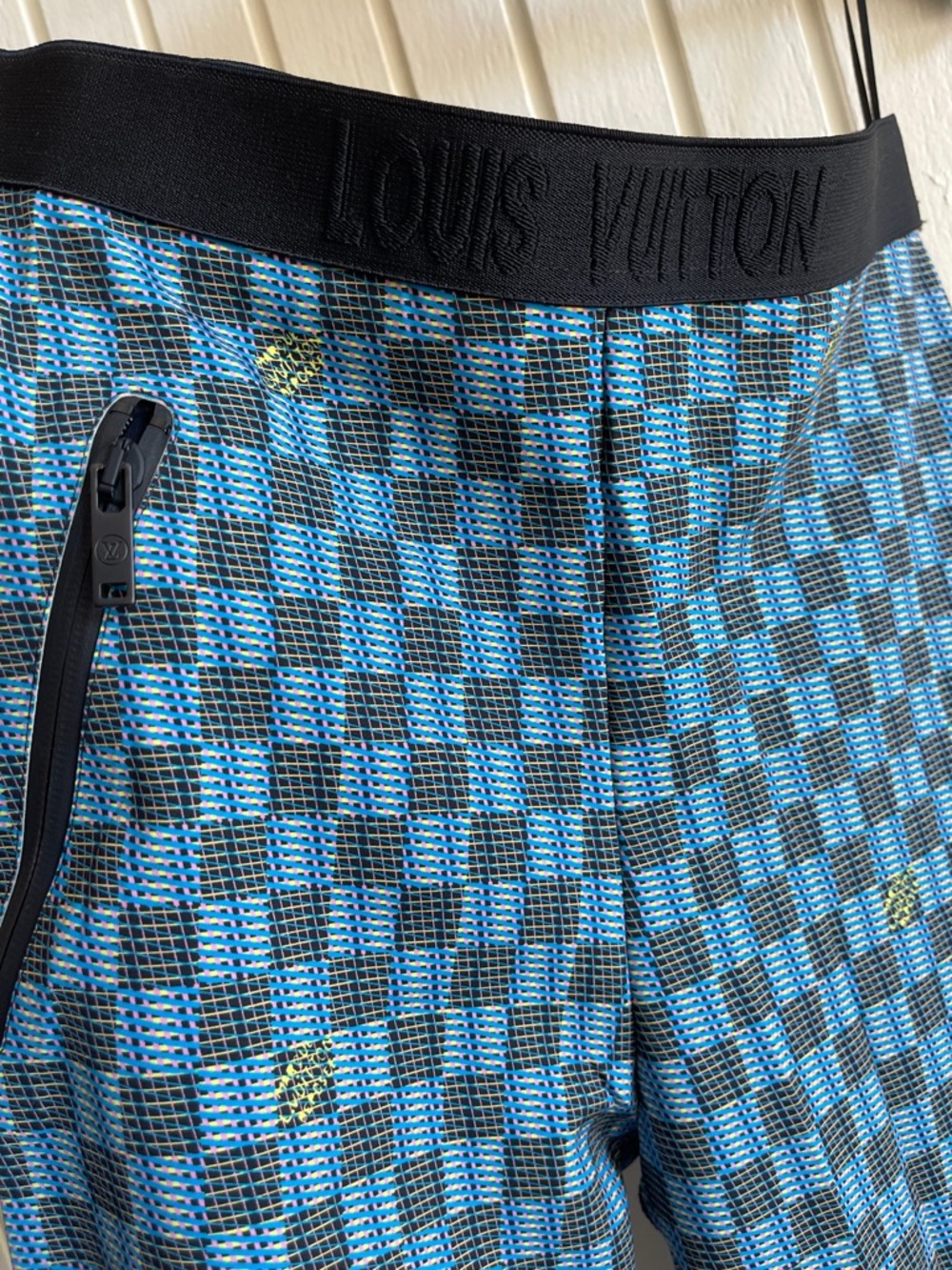 Louis Vuitton Archive FW19 LV Pop 3D Monogram Damier Leggings Blue FR 38 SZ S - Picture 7 of 12